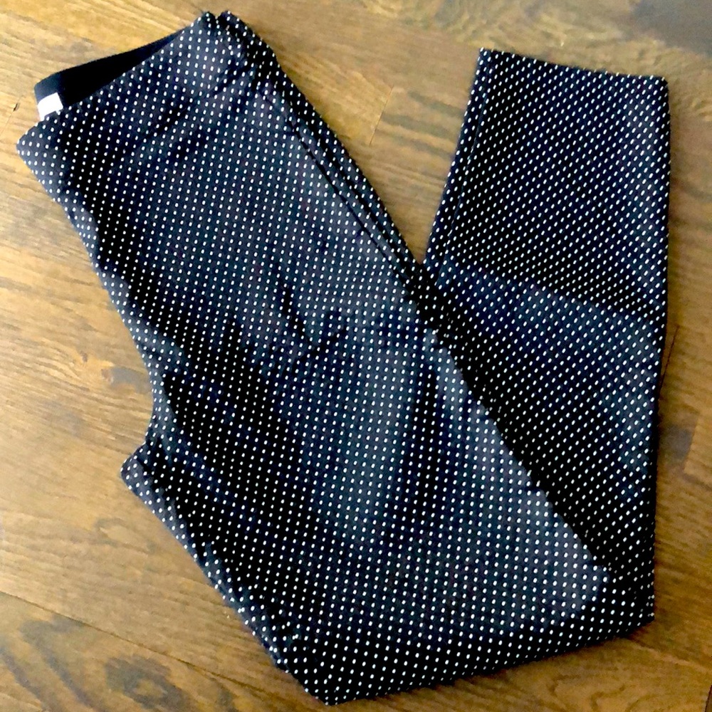 Max Studio polka dot ankle length pants